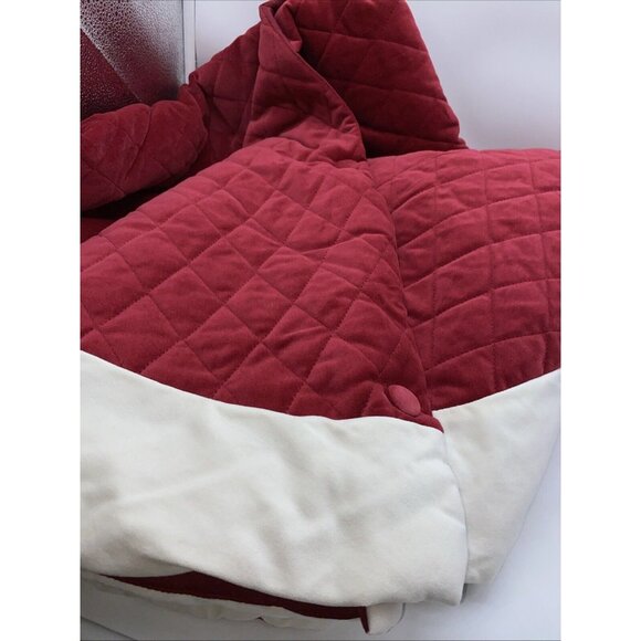 Pottery Barn Velvet Tree Skirt Christmas Quilted Monogram The Myers 60 inches - Picture 11 of 16